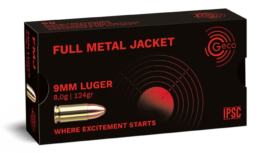 Schiesssport Shop 2318629 geco full metal jacket 9mm luger 8 0g